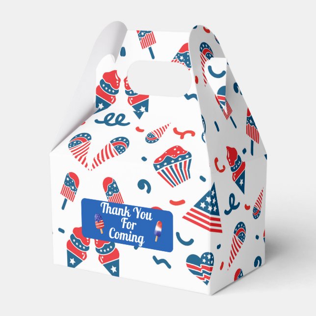 4th Of July Thank You  Favour Box (Front Side)