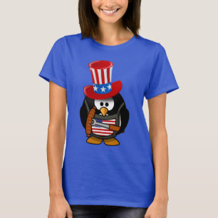 4th Of July The Patriotic Penguin Cute T-Shirt