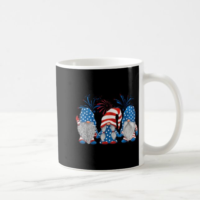 4th of July Three Gnomes American Gnome Coffee Mug (Right)