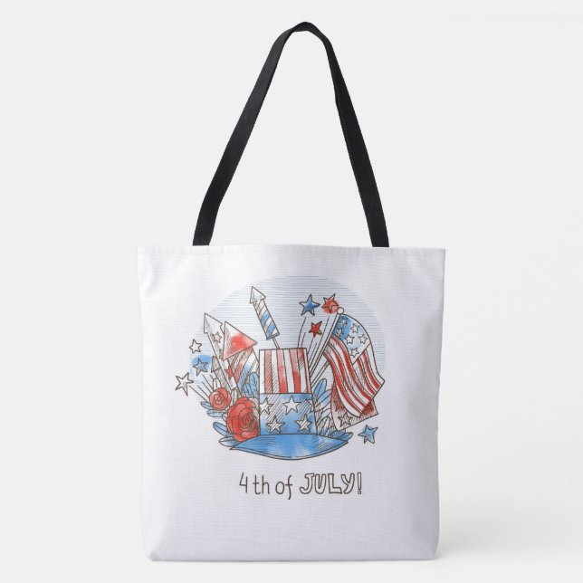4th of July Tote Bag (Front)