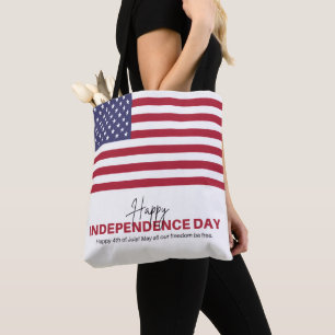 4th of July Tote Bag   USA Flag Tote  