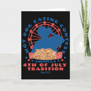 4th Of July Tradition Hot Dog Eating Contest Funny Card