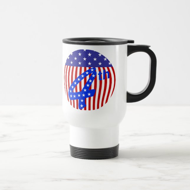 4th Of July Travel Mug (Right)