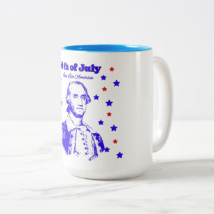 4th of July Two-Tone Coffee Mug