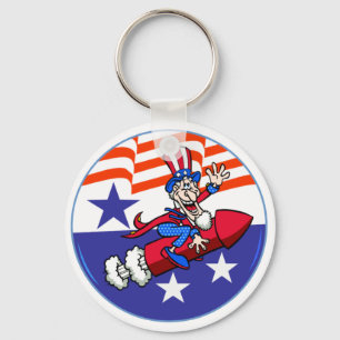 4th Of July Uncle Sam Keychain