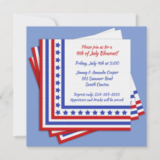 4th of July Unique Party Invitation