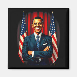 4th Of July Us Flag 44th President Barack Obama T- Magnet