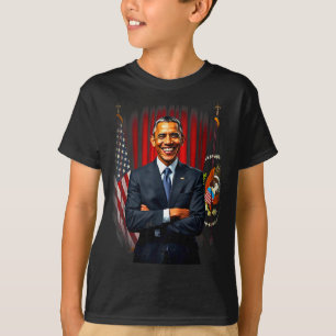 4th Of July Us Flag 44th President Barack Obama T- T-Shirt