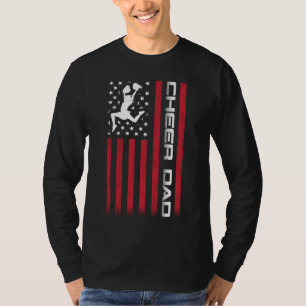 4th of July US Flag Cheer Dad Gift For Father's Ch T-Shirt