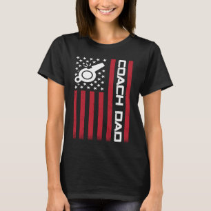 4th of July US Flag Coach Dad For Father's Day T-Shirt