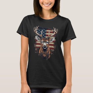 4th Of July US Flag Deer 1 T-Shirt