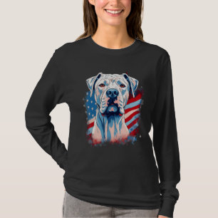 4th Of July US Flag Dogo Argentino Dog 1 T-Shirt