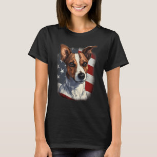 4th Of July US Flag Jack Russell Dog T-Shirt