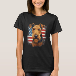 4th Of July US Flag Lakeland Terrier Dog T-Shirt