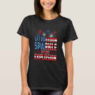 4th Of July US Flag Patriotic American Flag Firewo T-Shirt
