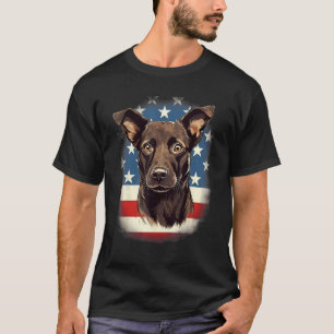 4th Of July US Flag Patterdale Terrier Dog 1 T-Shirt