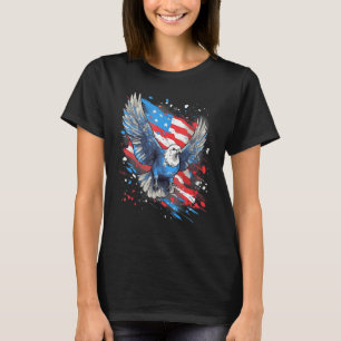 4th Of July US Flag Pigeon T-Shirt