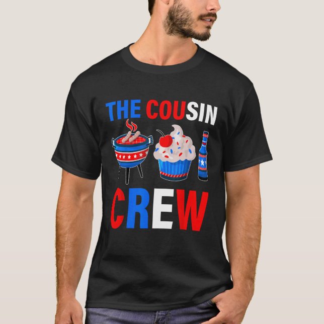 4th Of July Us Flag Popsicl The Cousin Crew 1 T-Shirt (Front)