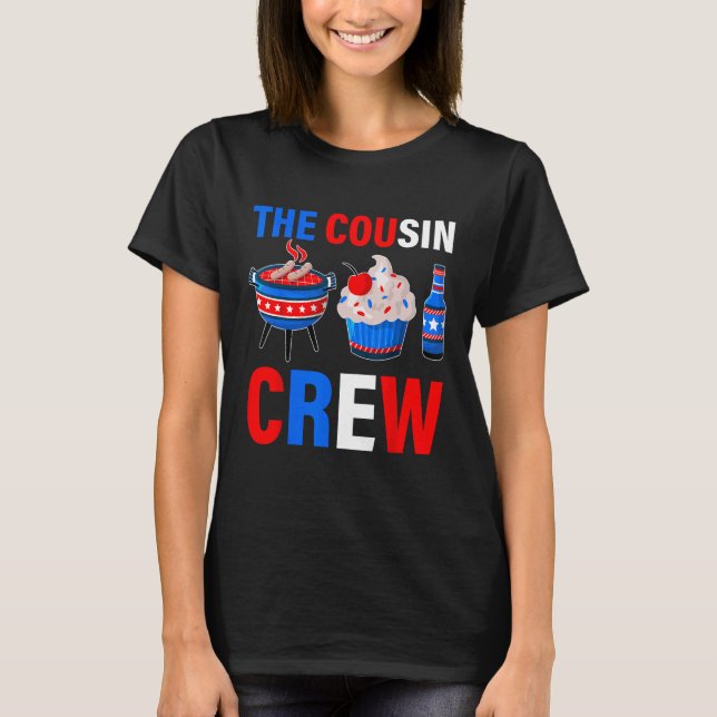 4th Of July Us Flag Popsicl The Cousin Crew 1 T-Shirt (Front)