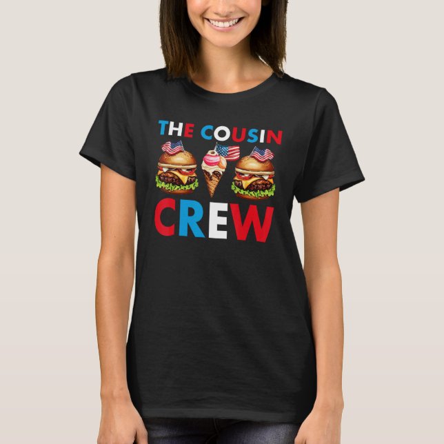 4th Of July Us Flag Popsicl The Cousin Crew 3 T-Shirt (Front)
