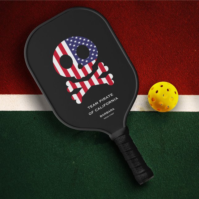 4th of July US Skull Bones Pickleball Team Family Paddle (4th of July US Flag American Flag Skull Bones Pickleball Team Family Pickleball Paddle
)