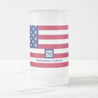 4th Of July USA American Flag Customised Monogram