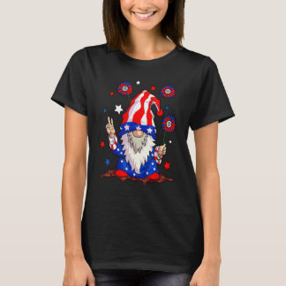 4th of July USA American Flag Gnomes Patriotic Men T-Shirt