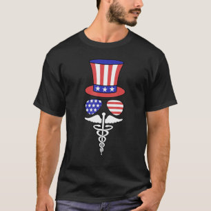 4th Of July USA Emergency Department Room Healthca T-Shirt