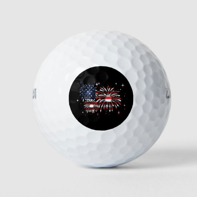 4th Of July USA  Fireworks Golf Balls (Front)