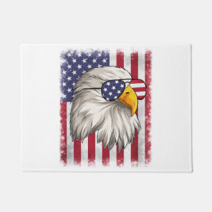 4th Of July USA Flag American Patriotic Eagle Doormat