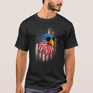 4th Of July Usa Flag American Patriotic Eagle Men  T-Shirt