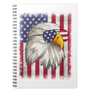 4th Of July USA Flag American Patriotic Eagle Notebook