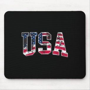 4th Of July Usa Flag Apparel Uni-adults Kids Vinta Mouse Mat