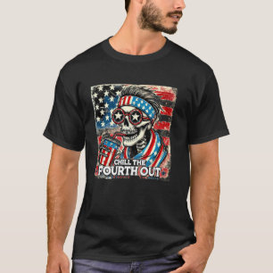 4th of july USA Flag Chill The Fourth out T-Shirt