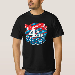 4th of July - USA flag Colour T-Shirt