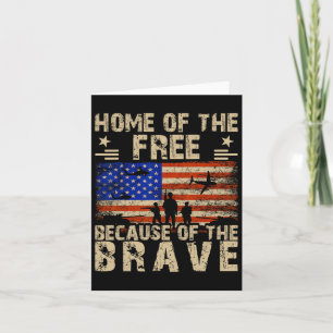 4th Of July Usa Flag - Home Of The Free Because Of Card