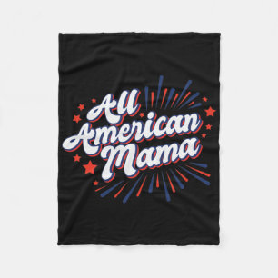 4th Of July Usa Independence Day - All American Ma Fleece Blanket