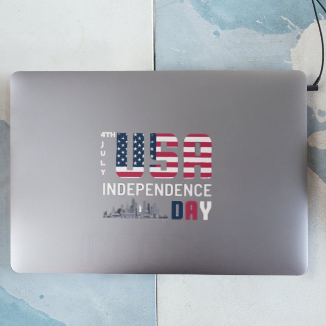 4th of July - USA Independence Day design Square Sticker (Creator Uploaded)