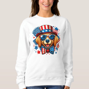 4th of July USA Patriotic Dog Independence Day Sweatshirt