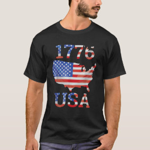 4th Of July USA Since 1776 American Flag America T-Shirt