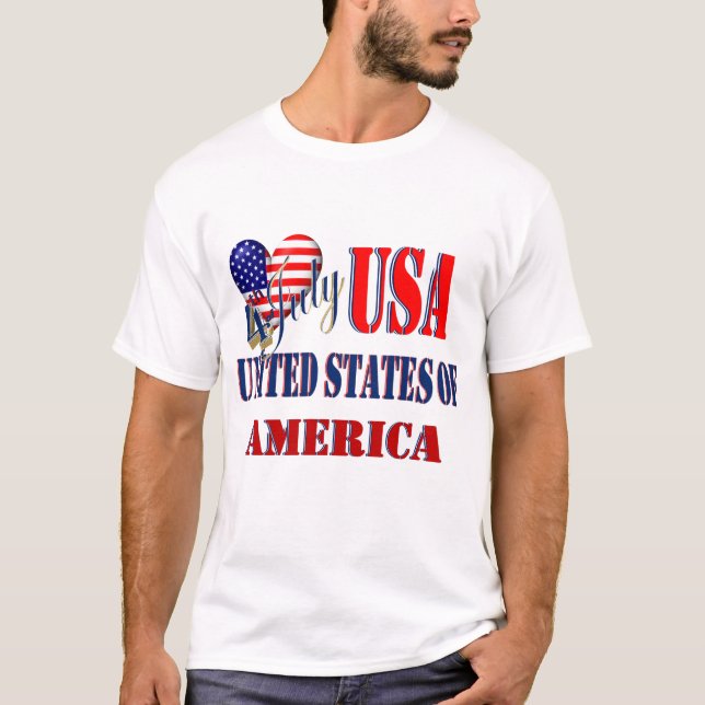4th of July USA T-Shirt (Front)