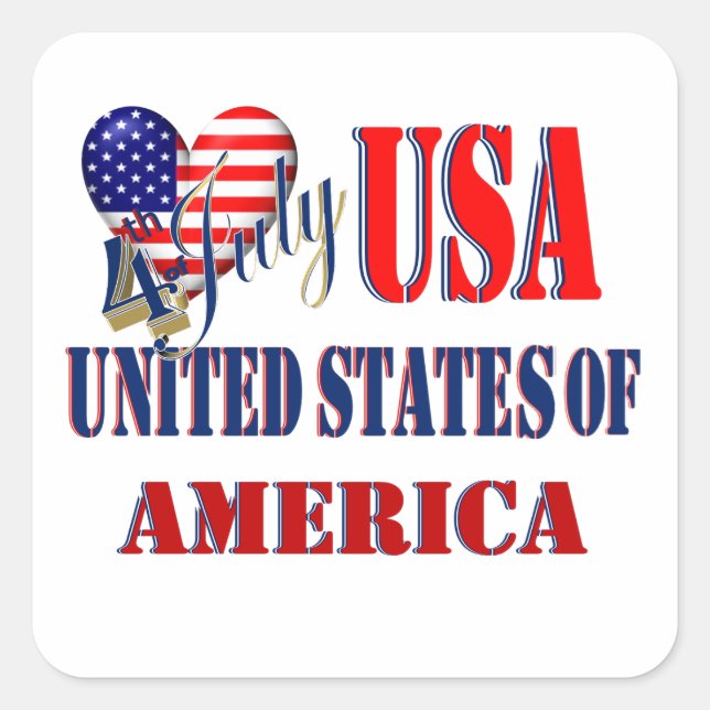 4th of July USA T-Shirt Classic Round Sticker (Front)