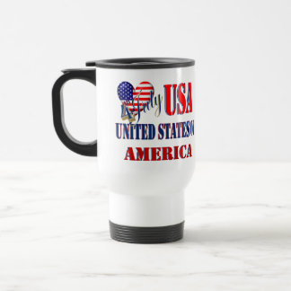 4th of July USA T-Shirt Classic Round Sticker Coff Travel Mug