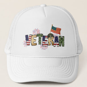 4th of July Veterans Trucker Hat