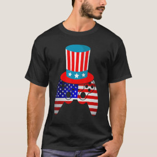 4th Of July Video Game American Flag Patriotic Gam T-Shirt