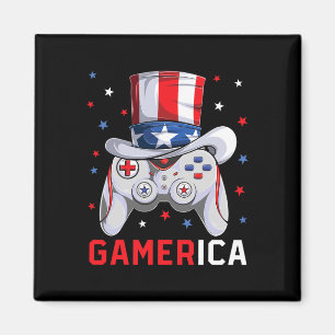4th Of July Video Game American Flag Uncle Sam Gam Magnet