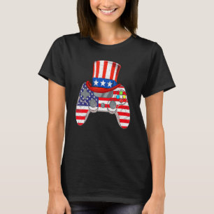 4th Of July Video Game American Flag Uncle Sam Gam T-Shirt