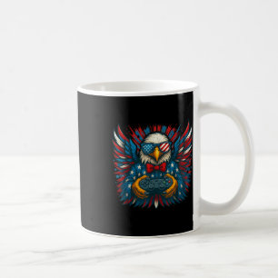 4th Of July Video Game Bald Eagle American Flag Bo Coffee Mug