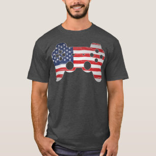 4th Of July- Video Game Gamer Kids Boys Men USA Pr T-Shirt