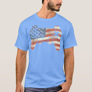 4th Of July Video Game Gamer Kids Boys Men USA  T-Shirt